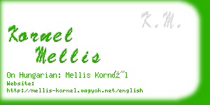 kornel mellis business card